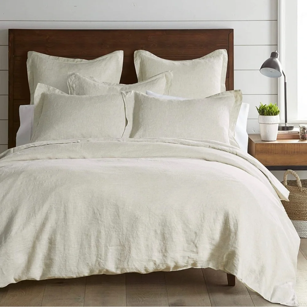 Levtex Home l 26x26 Timeless Collections Washed Natural Linen Euro Pillow Sham